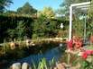 Musterteiche mit Sitzplatz unter der Pergola Musterteiche mit Sitzplatz unter der Pergola