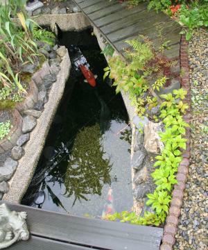 HD-PE-Teichbau integriert sich gut in den Garten