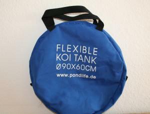 Das faltbare Koibecken von Pondlive wird in einer praktischen Tasche geliefert.